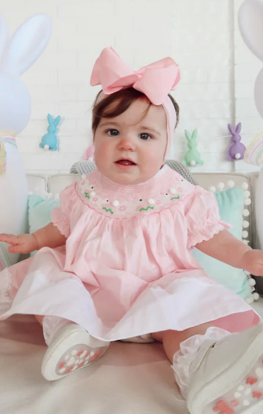 Bunny Smocked Bishop Dress