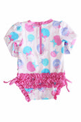 Load image into Gallery viewer, Seaside Sweetie Long Sleeve Ruffle Bottom Swimsuit

