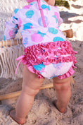 Load image into Gallery viewer, Seaside Sweetie Long Sleeve Ruffle Bottom Swimsuit
