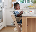 Load image into Gallery viewer, Stokke Tripp Trapp High Chair Oak Warm Brown Wheat Cushion and Tray
