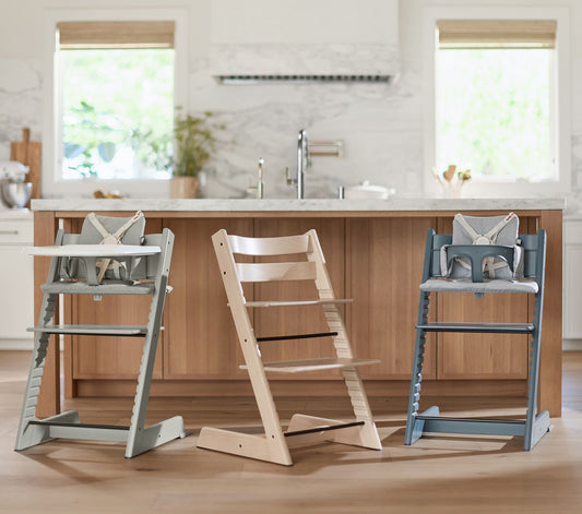stokke tripp trapp oak grey Stokke Oak Warm Brown Tripp Trapp High Chair Newborn with Wheat Cushio – Delta Darlings