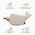 Load image into Gallery viewer, Namesake Willa Plus Power Glider With Power Headrest With Light Wood Base
