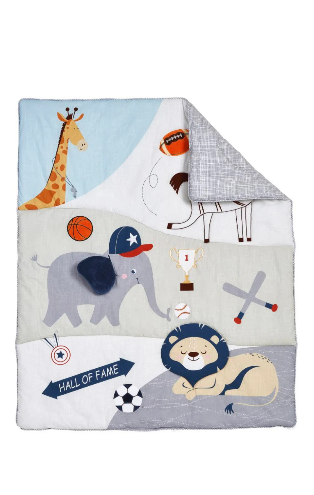 Zoo Sports 3 pc Baby Crib Nursery Bedding Set