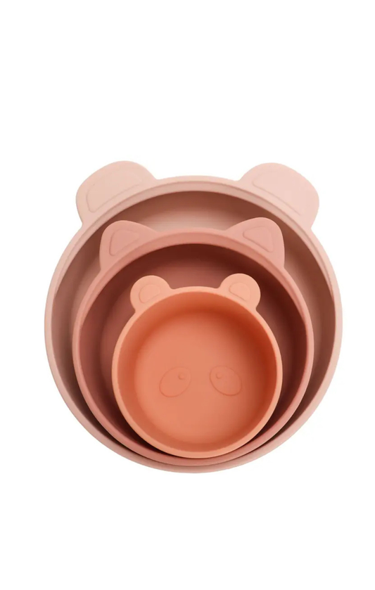 3pc Stackable Snack Bowls -Terracotta/Blush