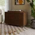 Load image into Gallery viewer, Babyletto Natural Walnut Pogo Tambour Dresser
