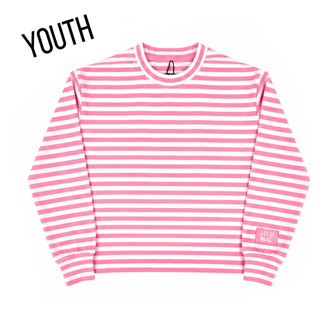 Lulu Mac Youth Monochrome Striped Long Sleeve Top