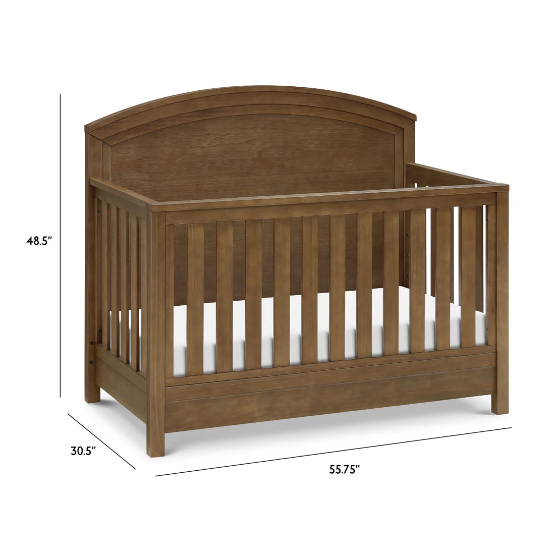 Monogram Walnut Driftwood Hemsted 4-in-1 Convertible Crib